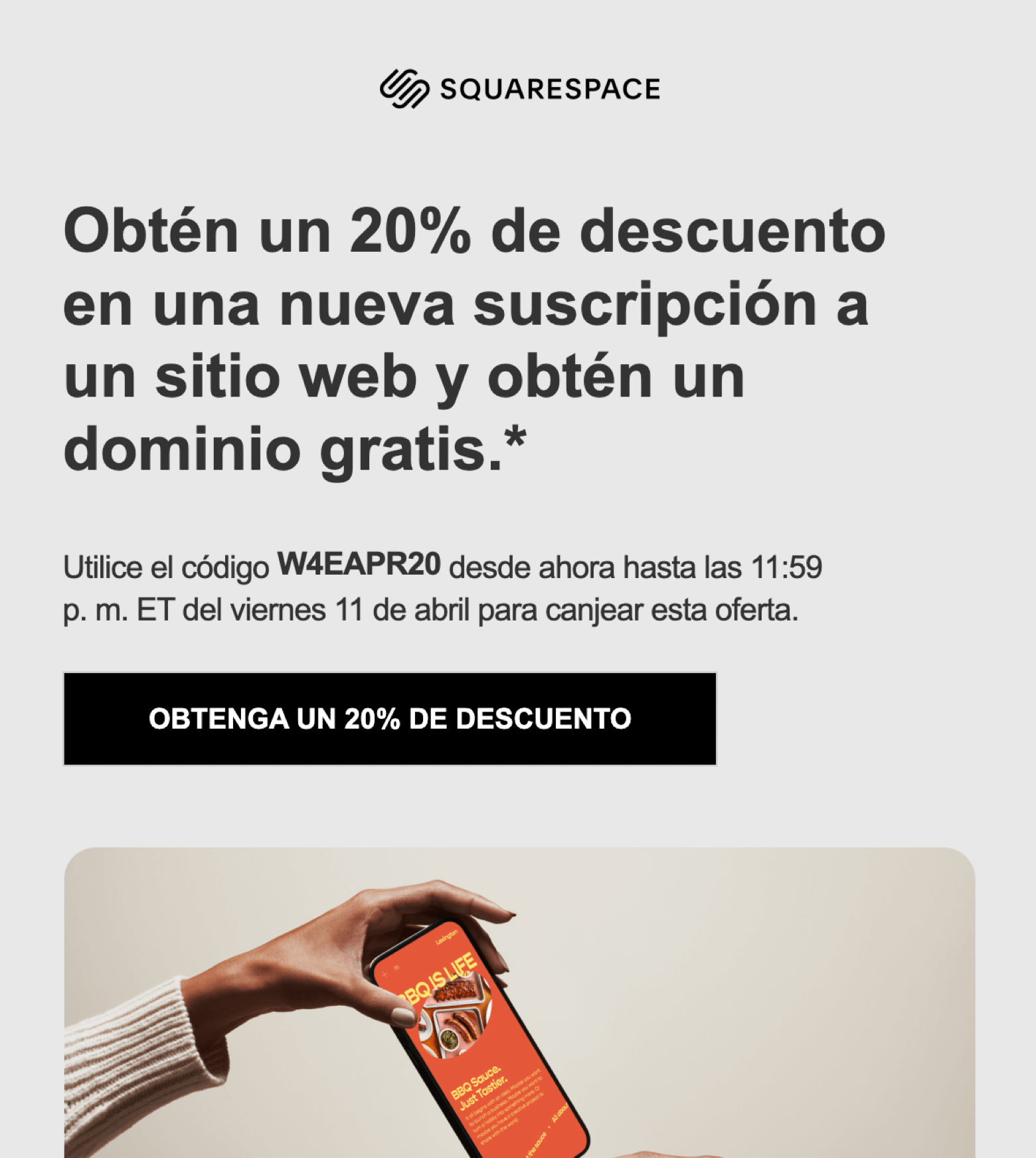 Ejemplo botón CTA de newsletter