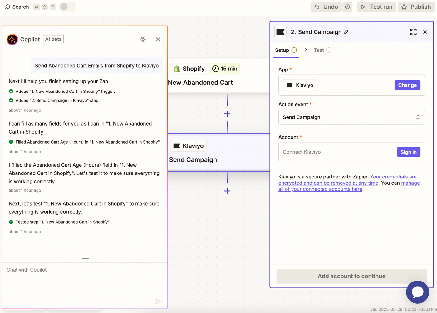 AI creation in Zapier with Copilot