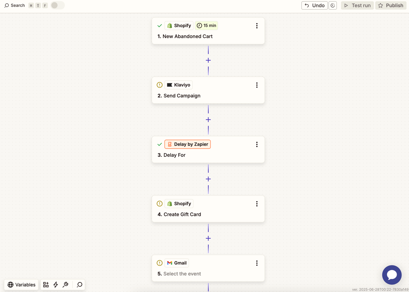Extended Klaviyo automation in Zapier