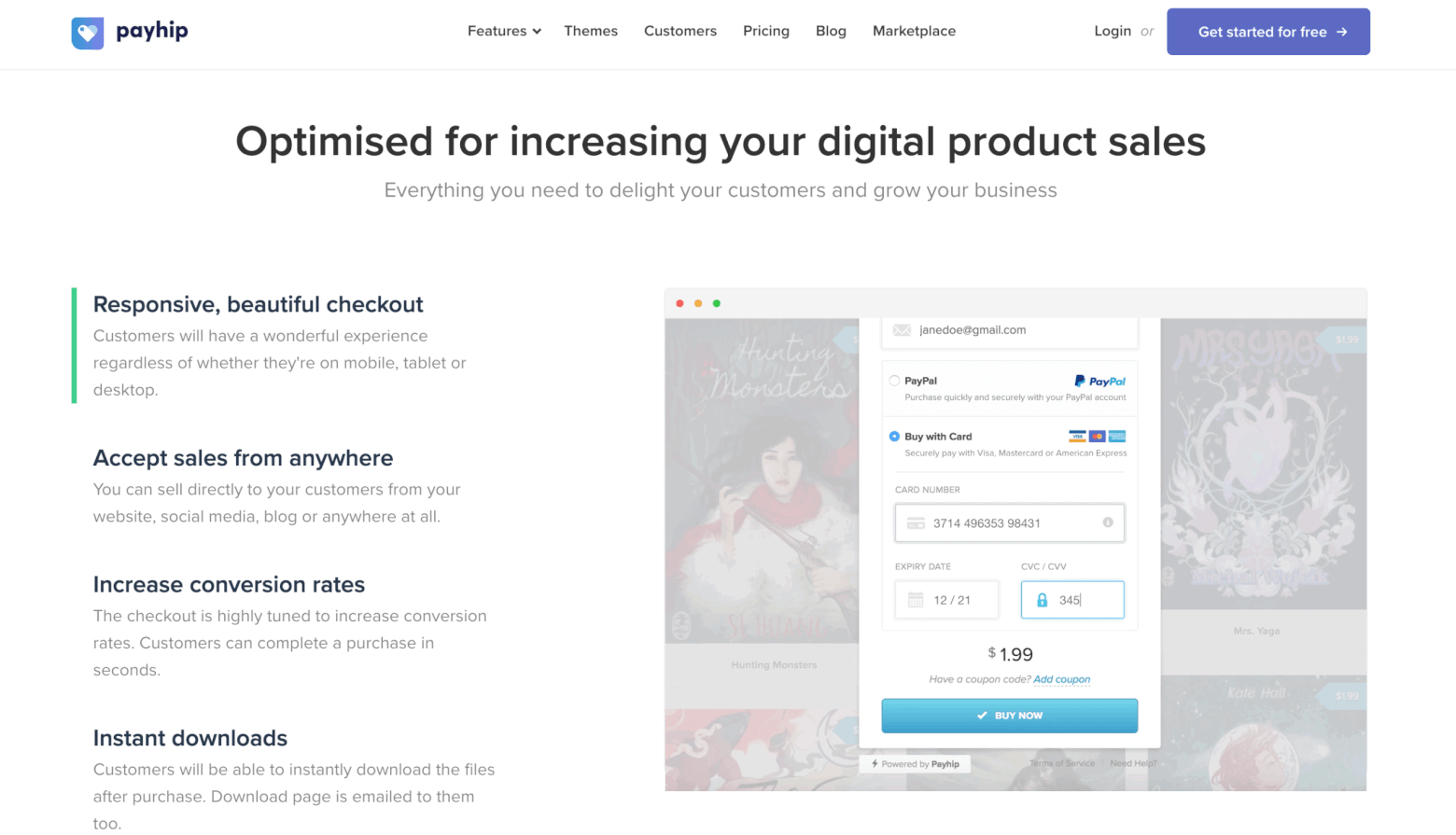 payhip homepage