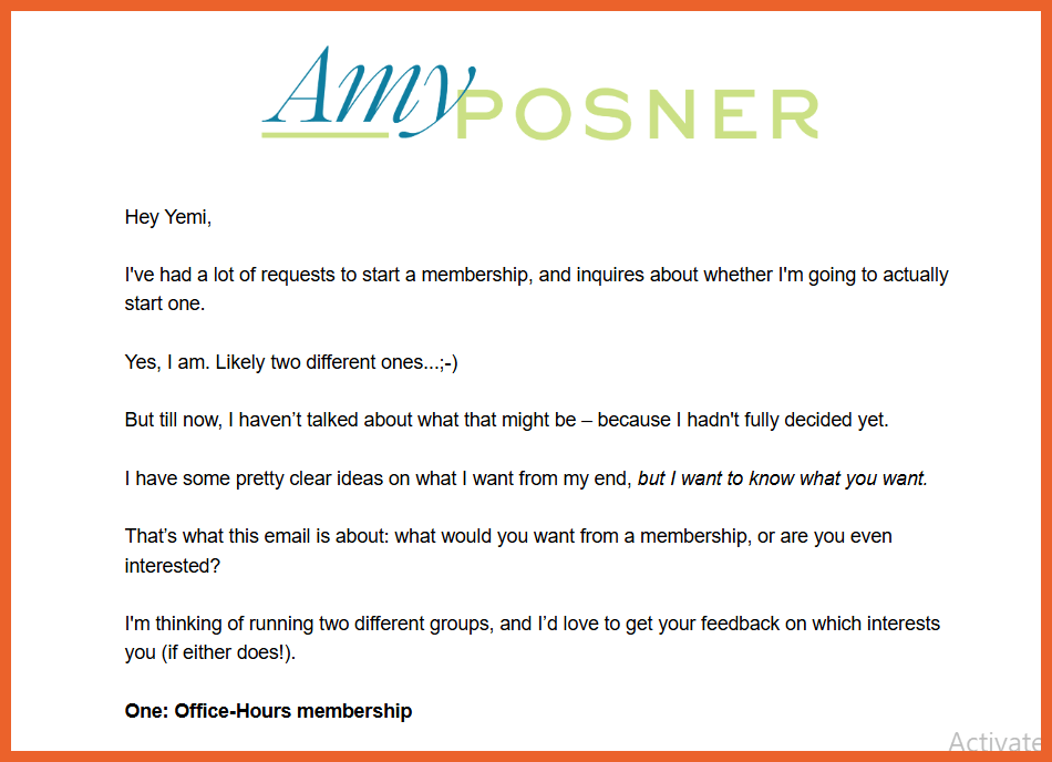 feedback request email