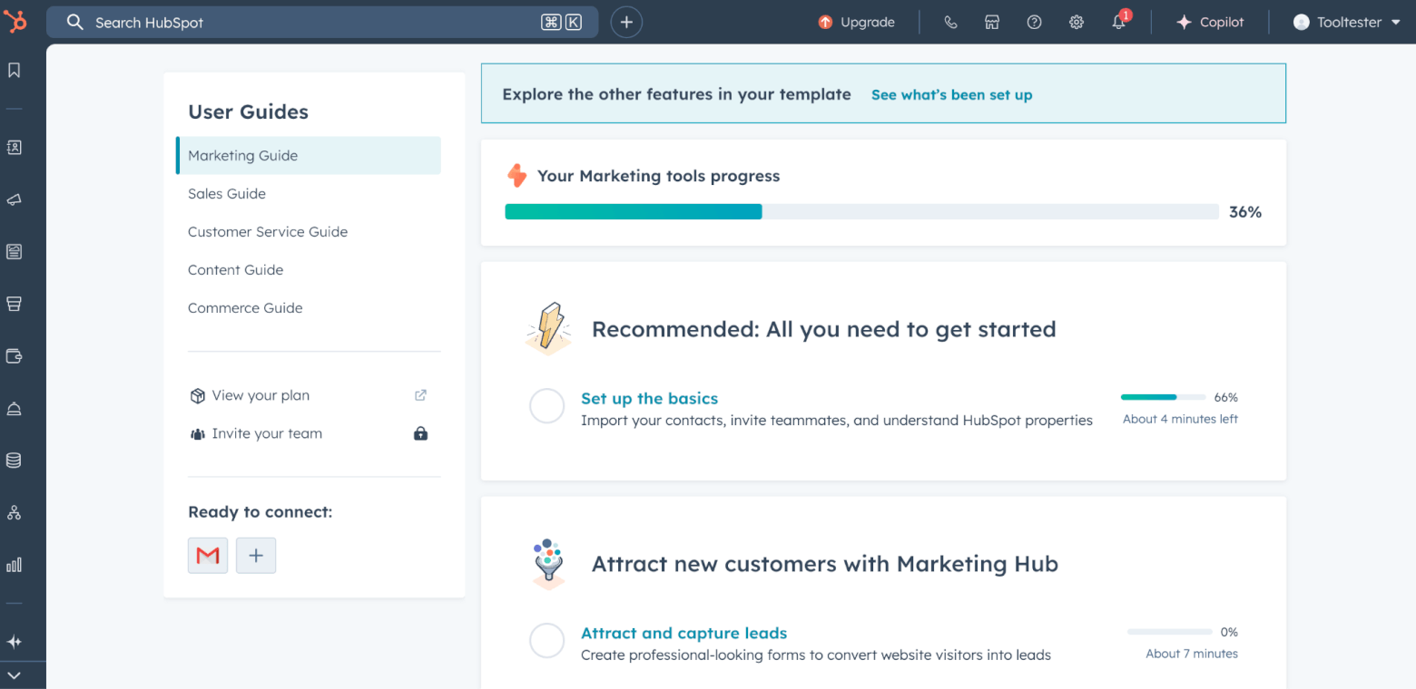 hubspot tutorial dashboard