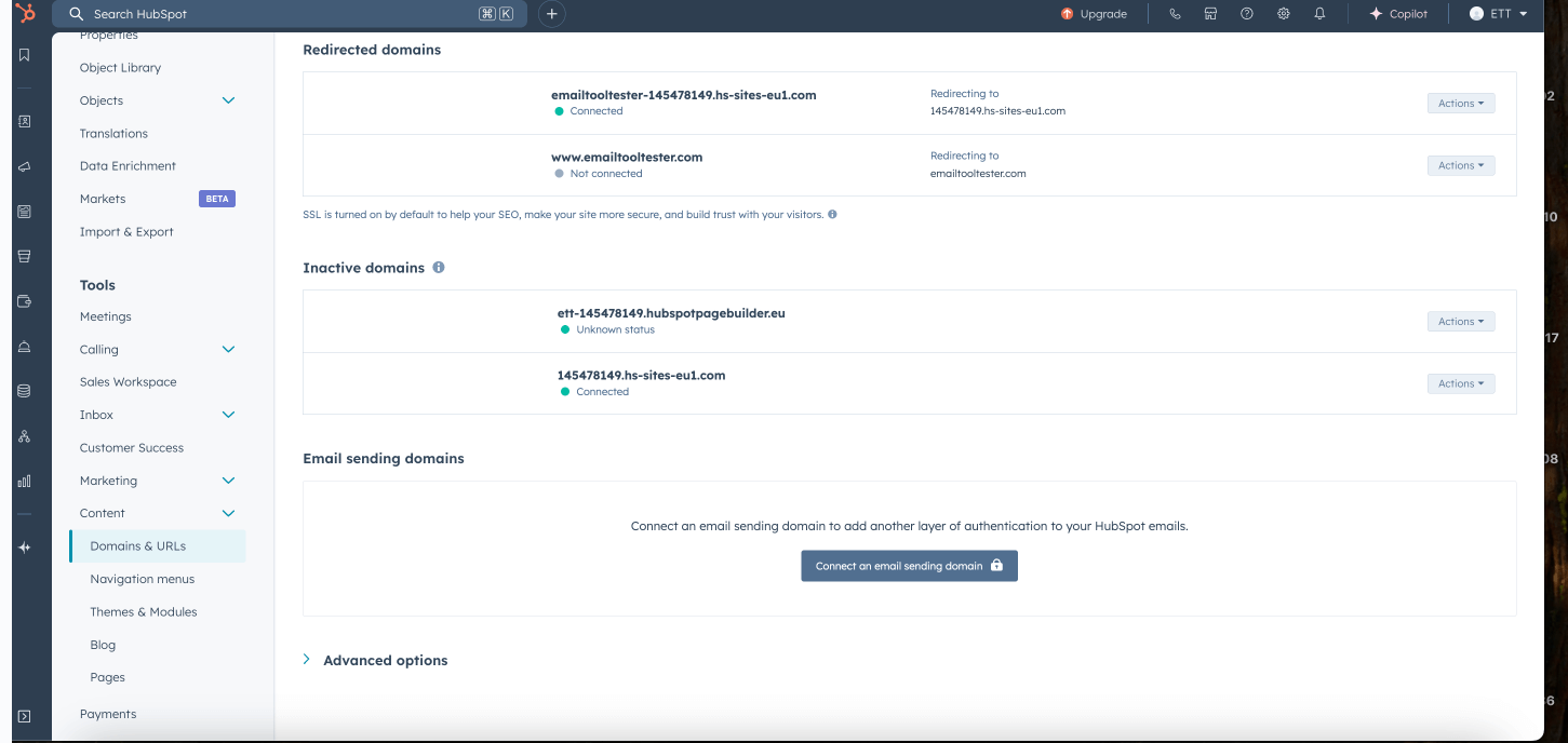 hubspot tutorial domain