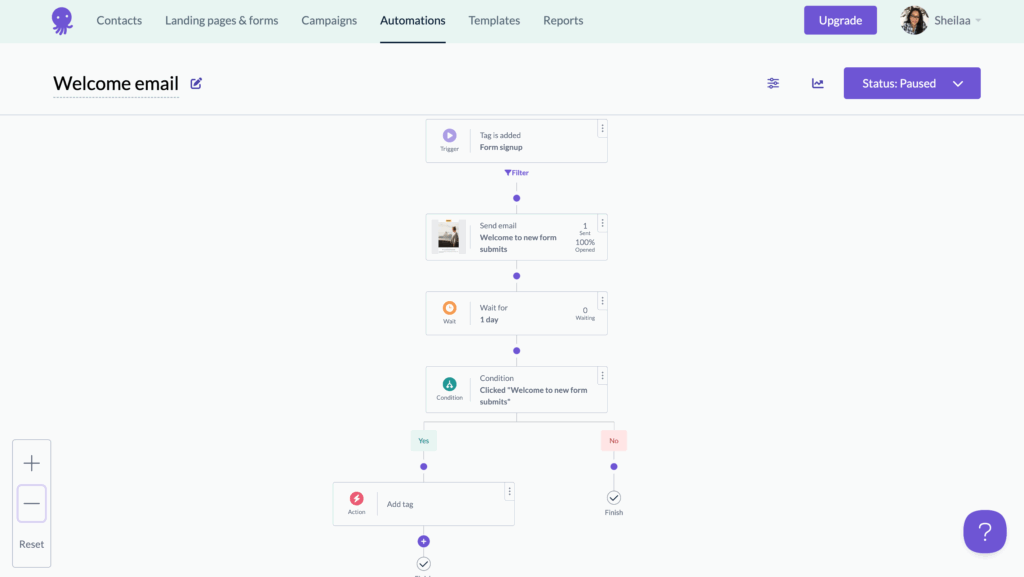 emailoctopus automation