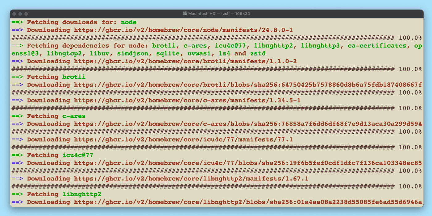 Installing Node.js on Mac