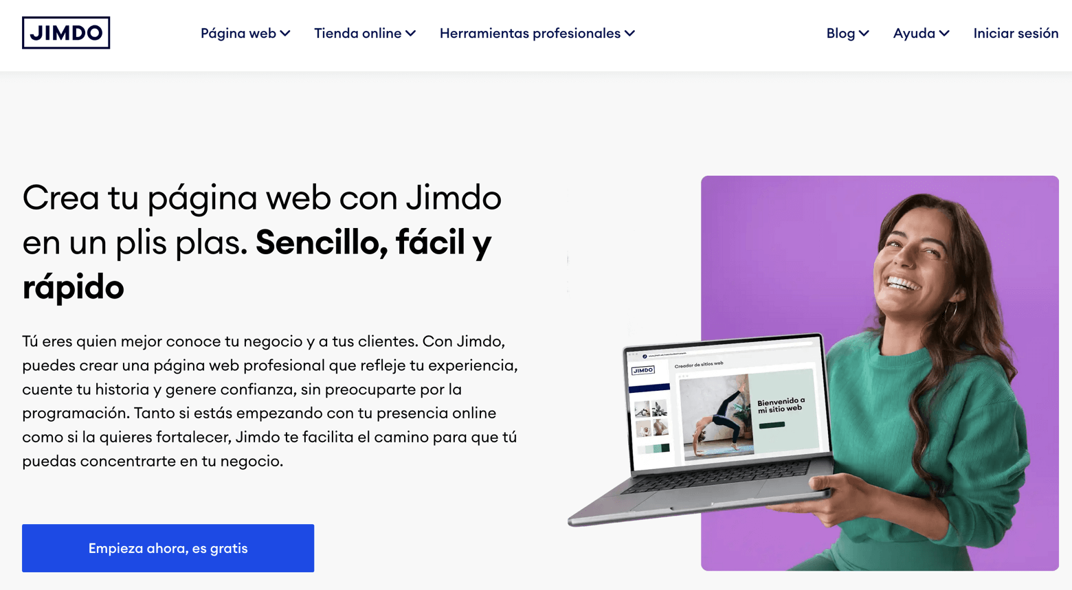 Jimdo gratis paginas landing