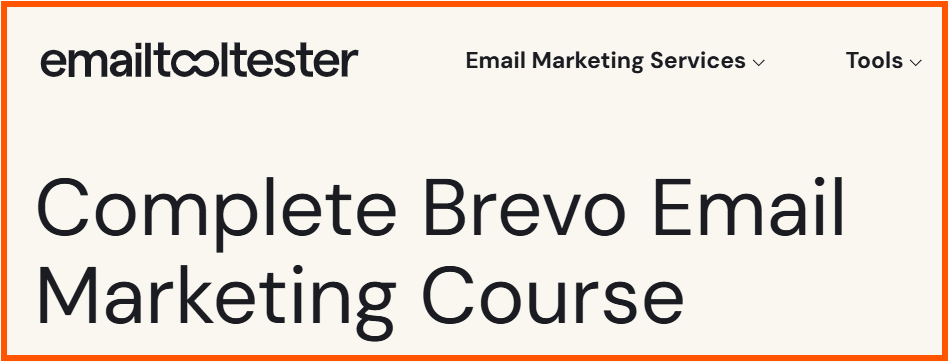 Mastering Brevo Email Course - Email Tooltester