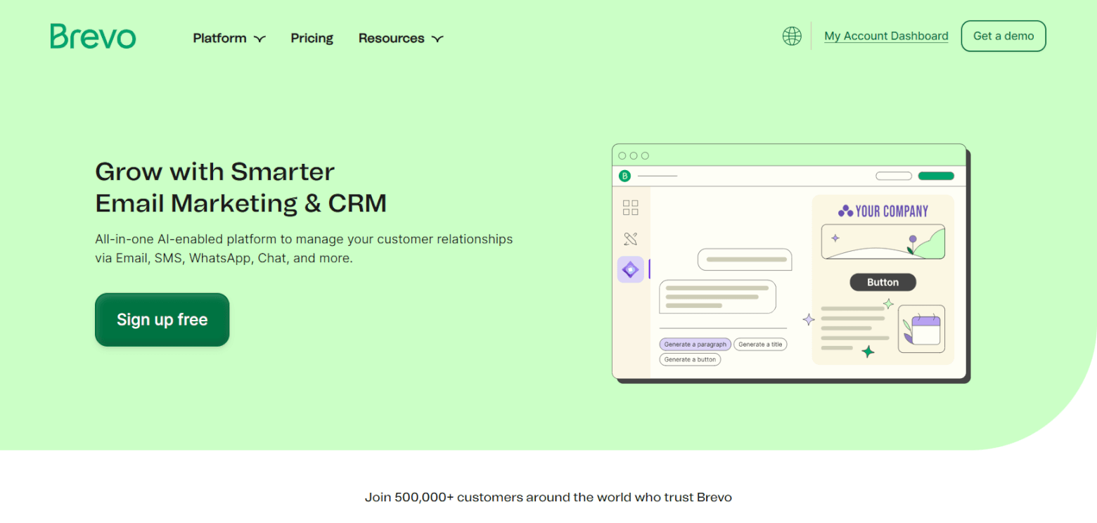 Brevo homepage