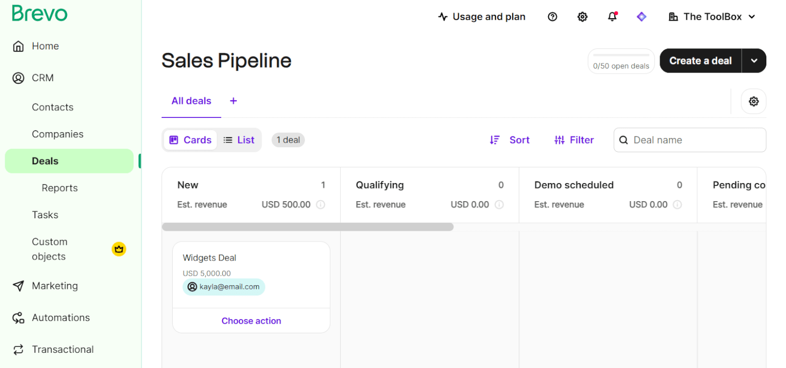 Brevo sales pipeline
