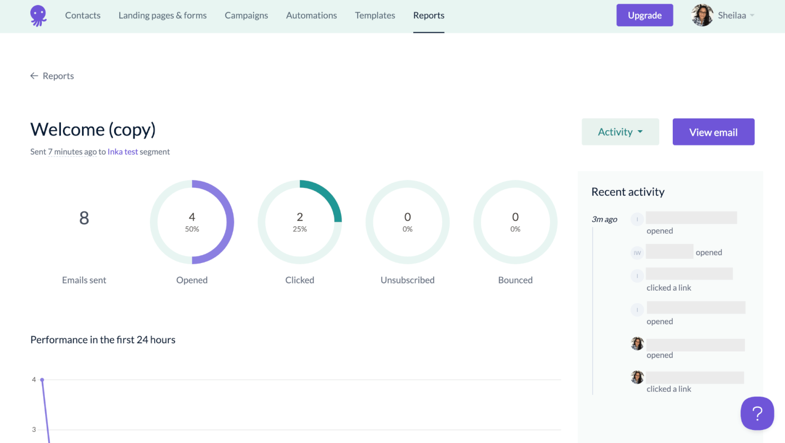 emailoctopus campaign report