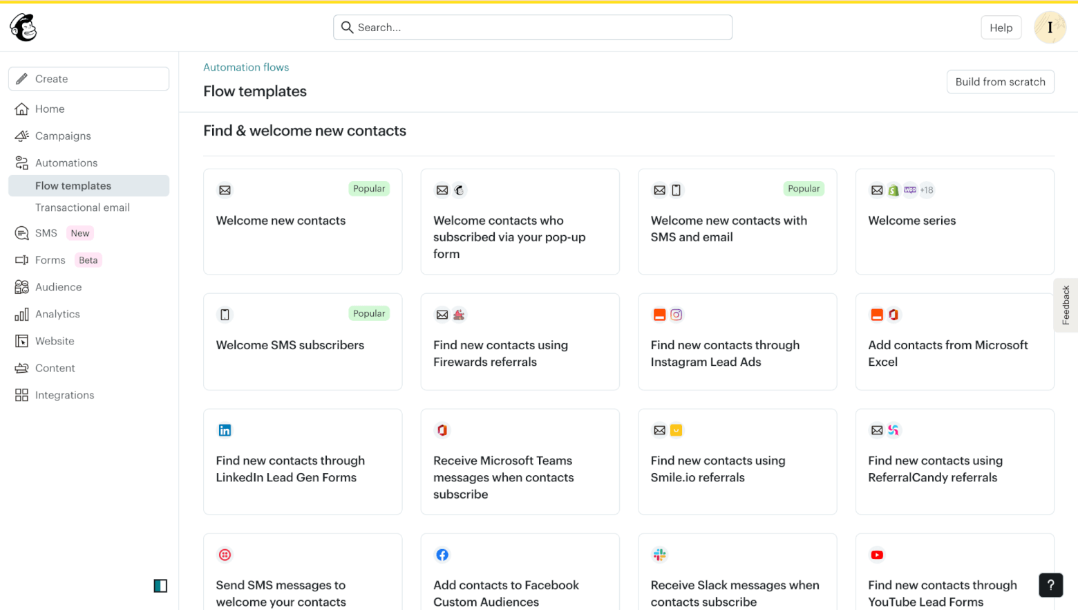 mailchimp flow templates