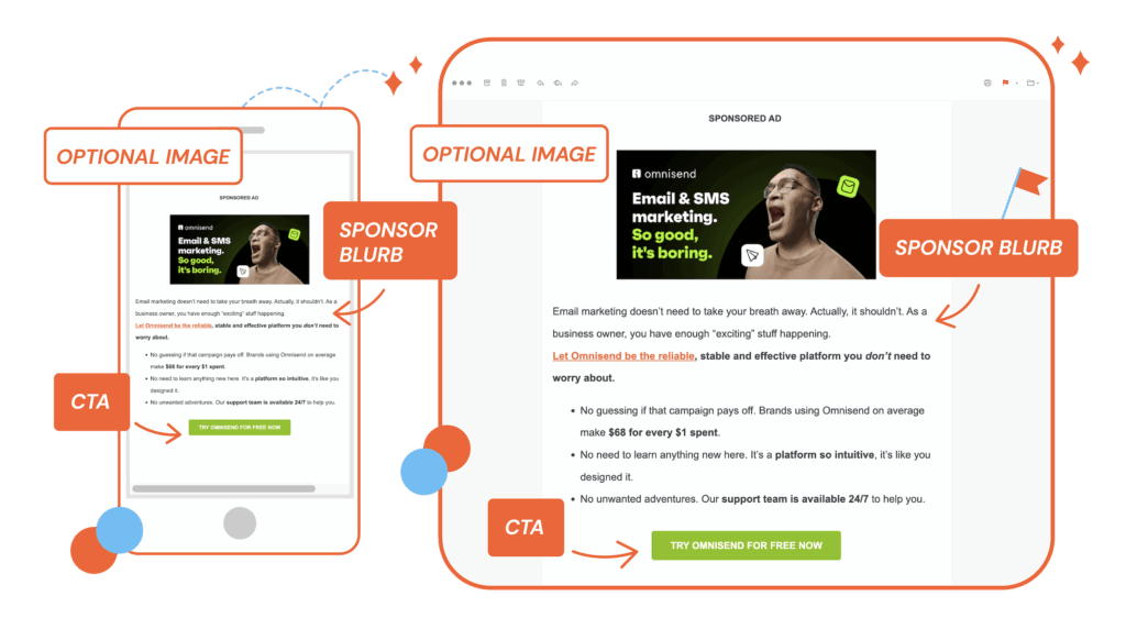 newsletter sponsor example image