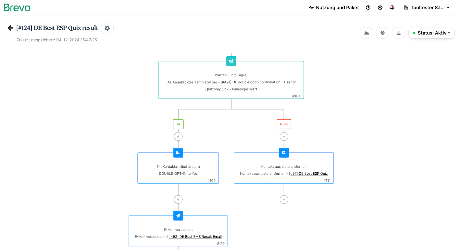 brevo bedingter split