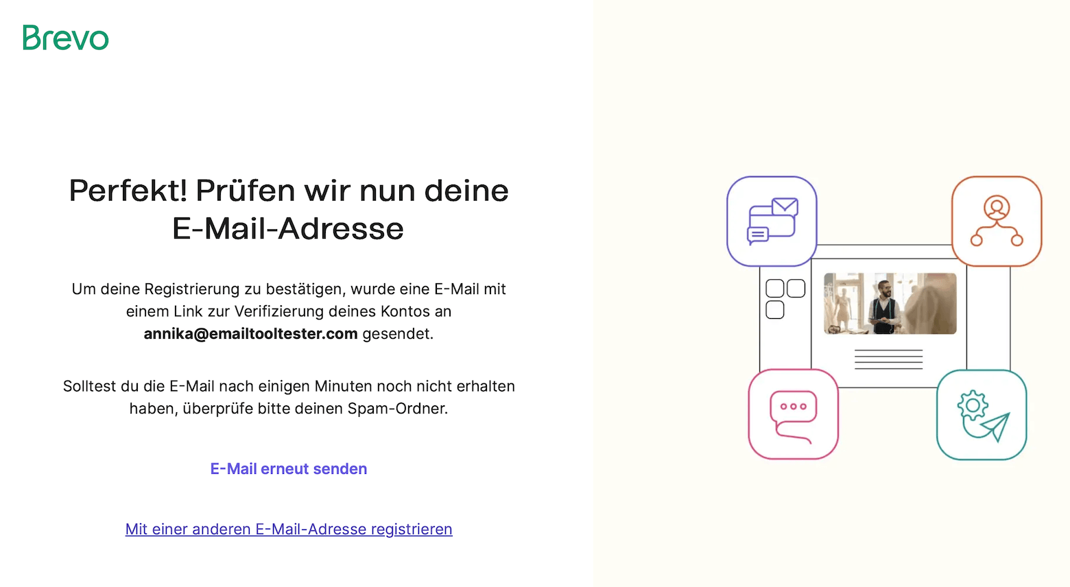 brevo email-adresse verifizieren