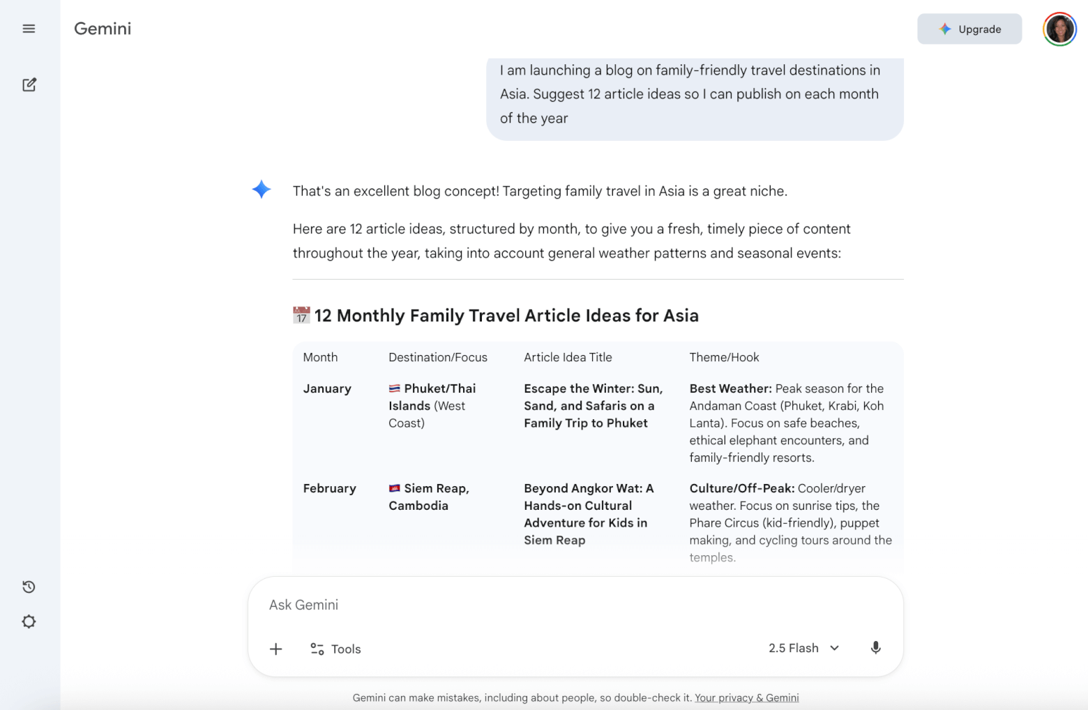 google gemini article ideas