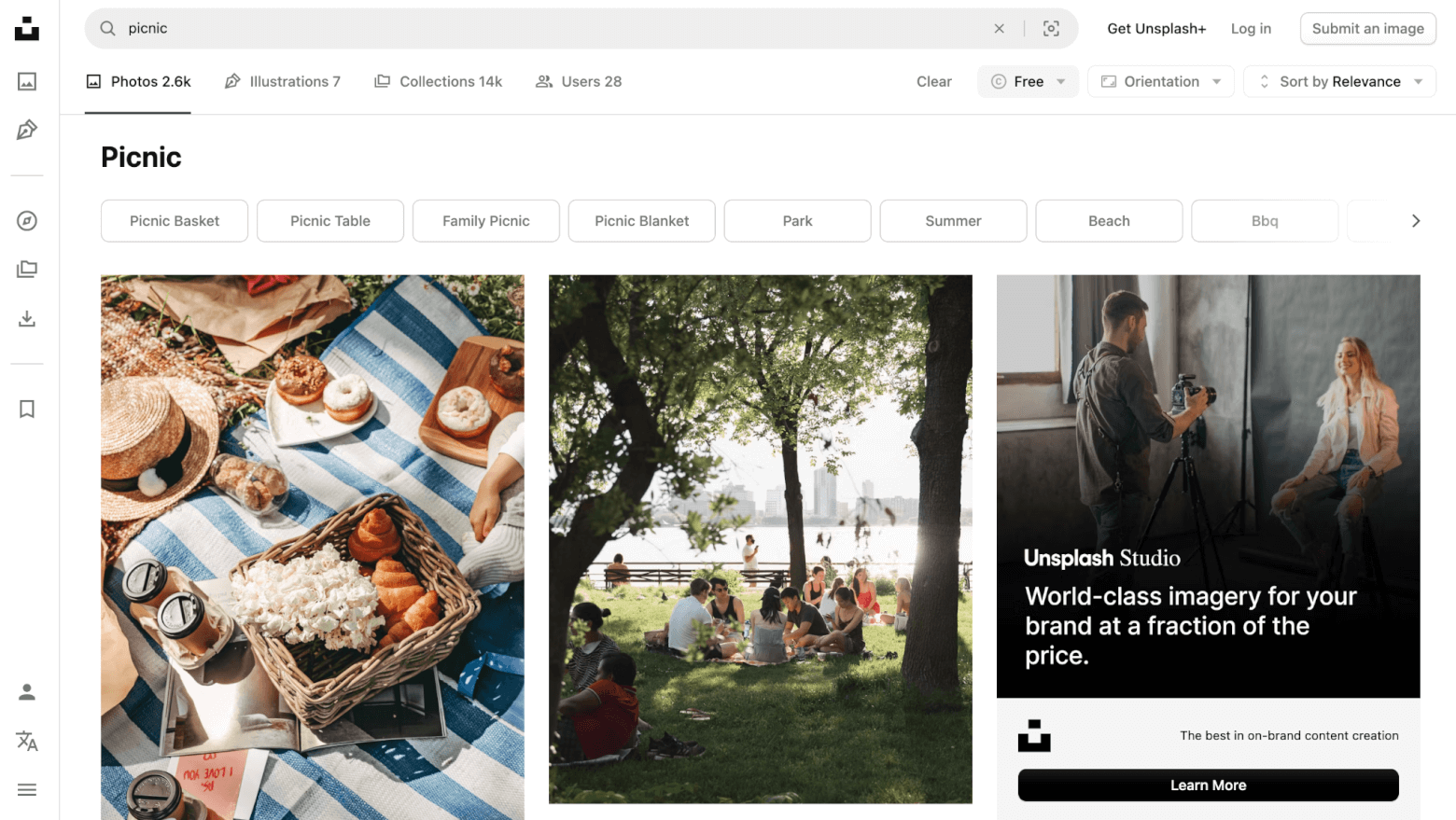unsplash sample images