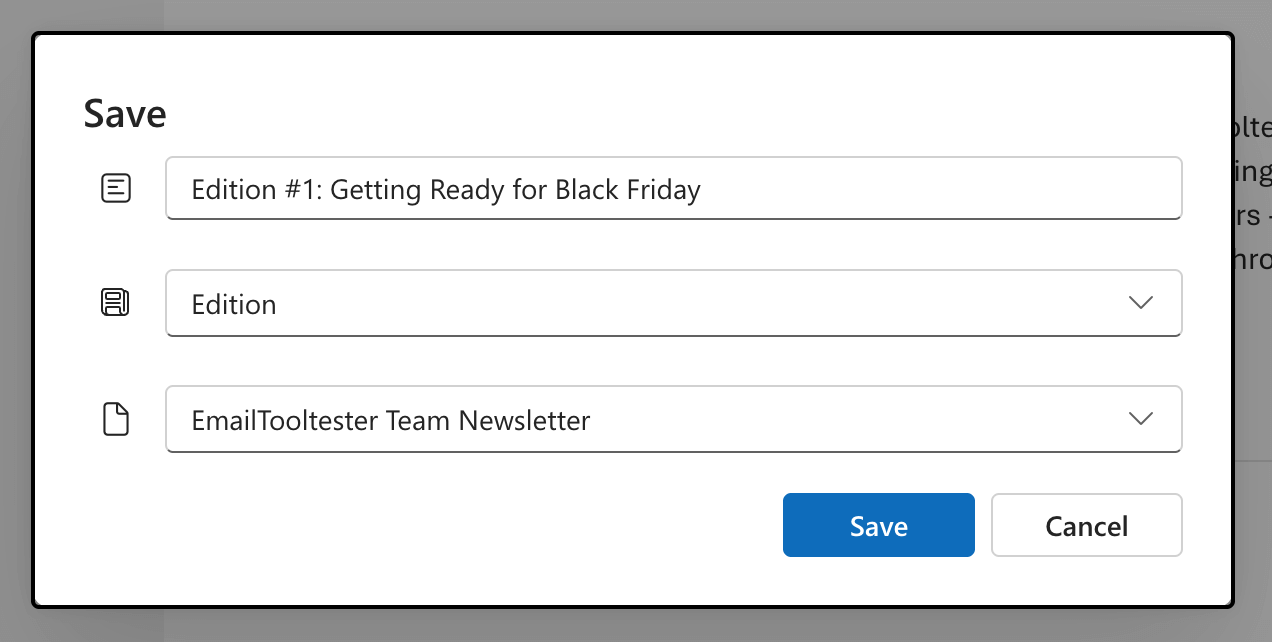 saving the newsletter