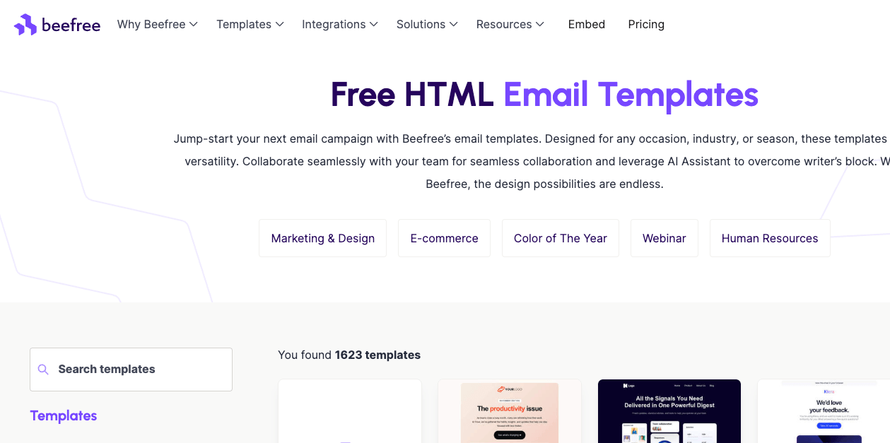beefree free email marketing
