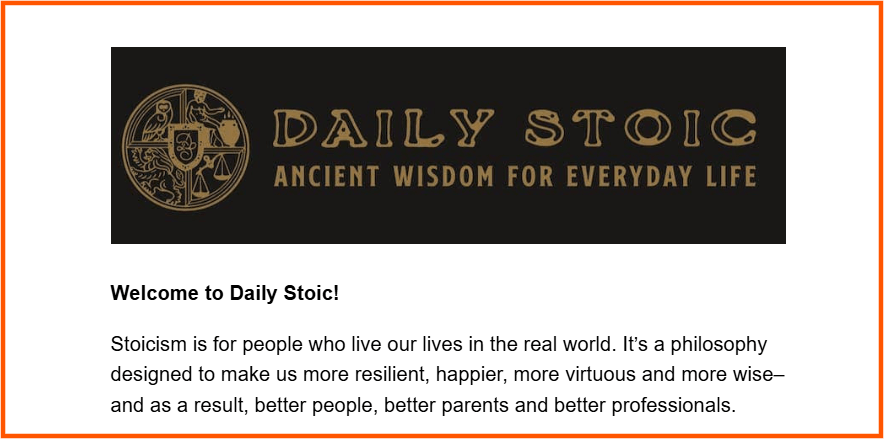 daily stoic welcome email hook