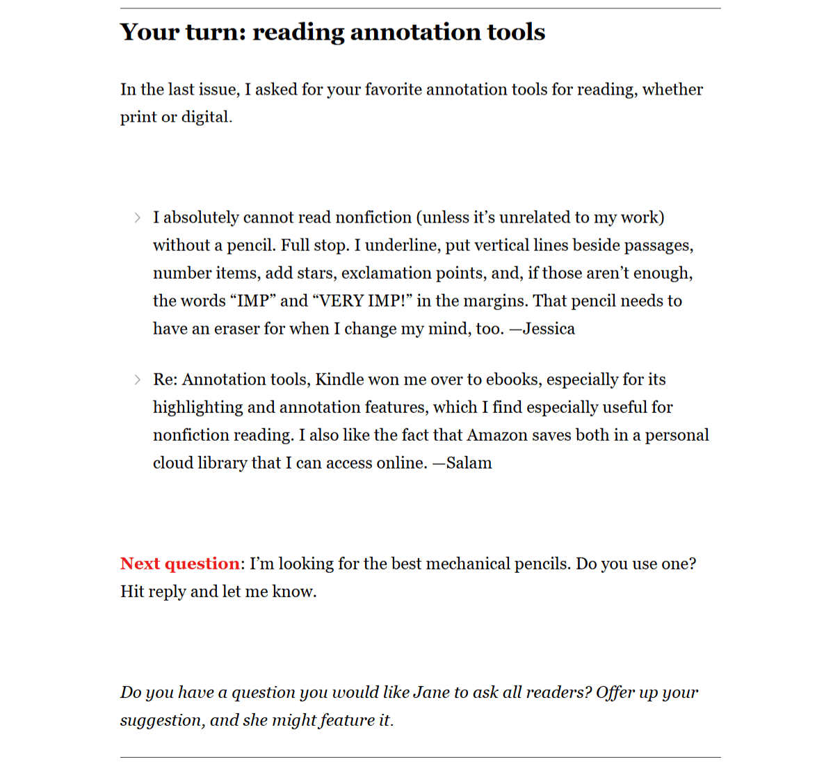 Engagement author newsletter