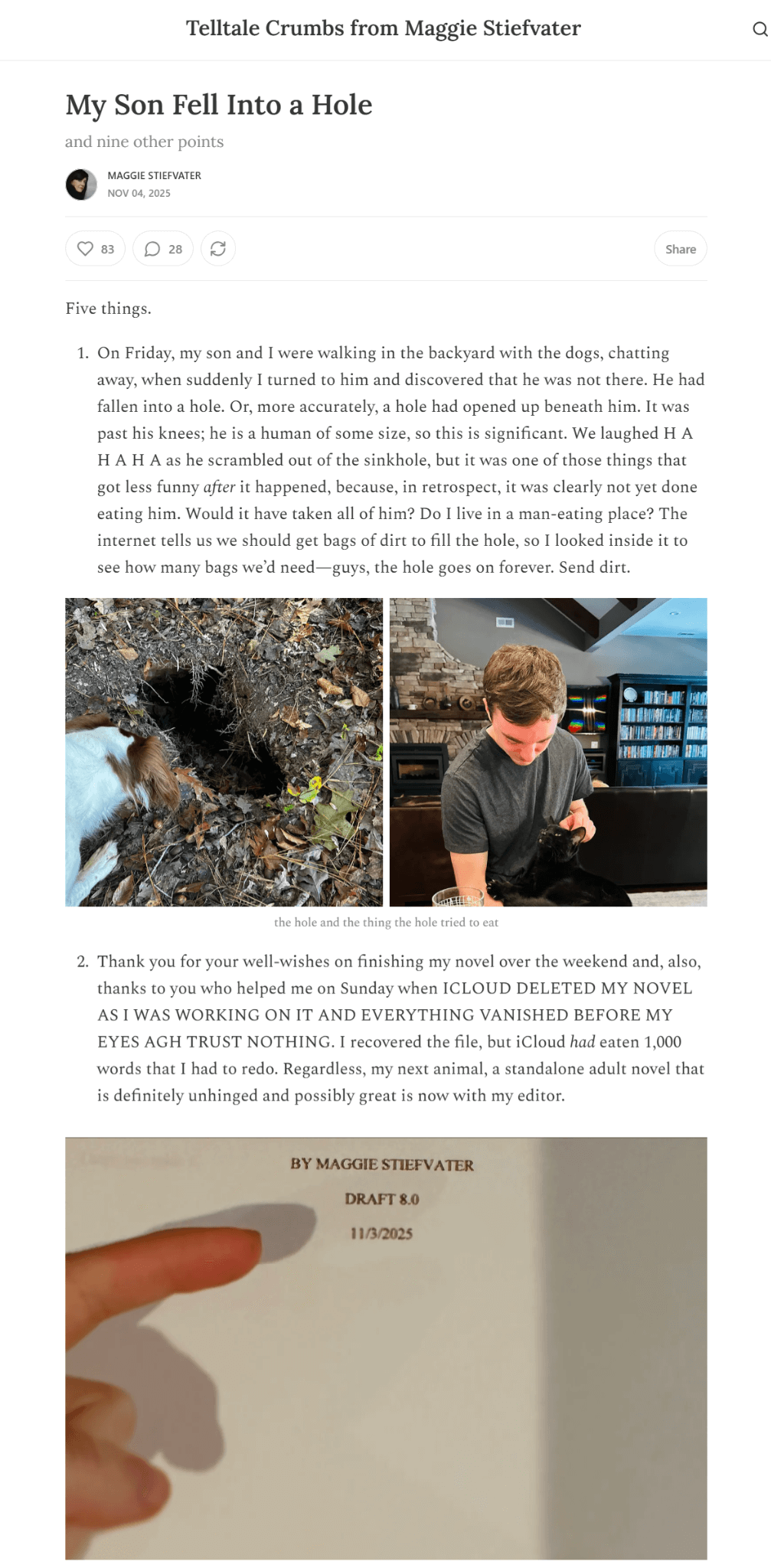 Personal update author newsletter 