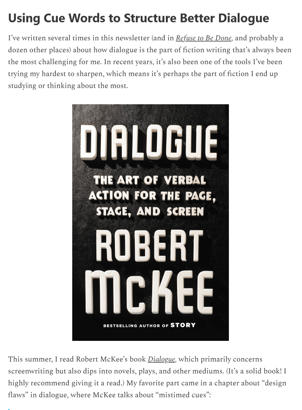 Writing tips newsletter