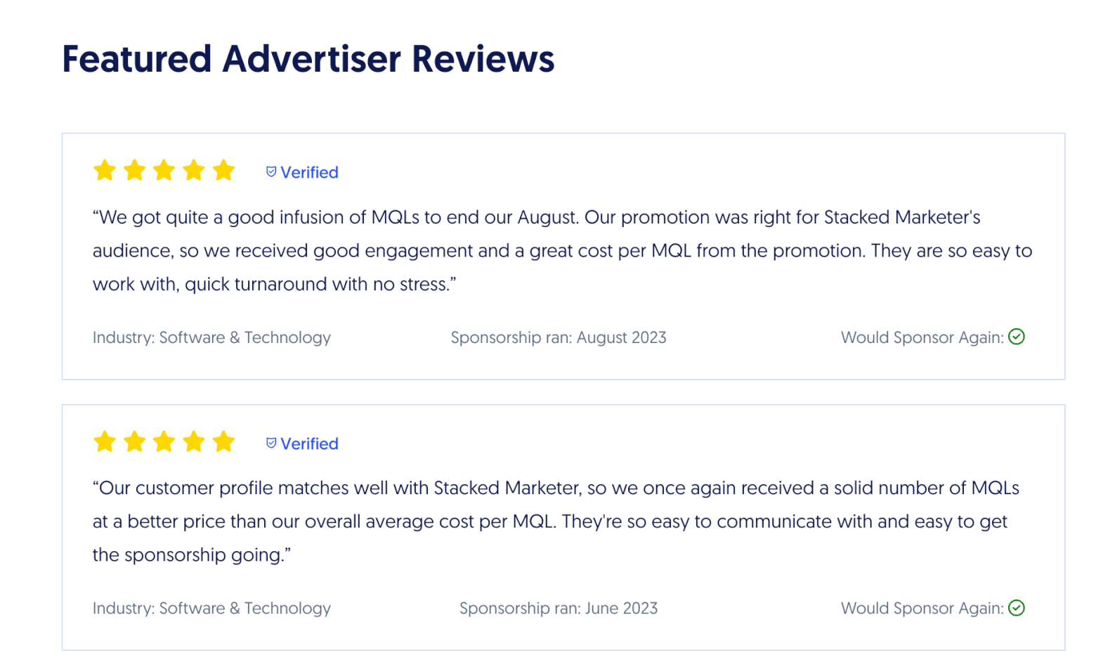 advertiser review