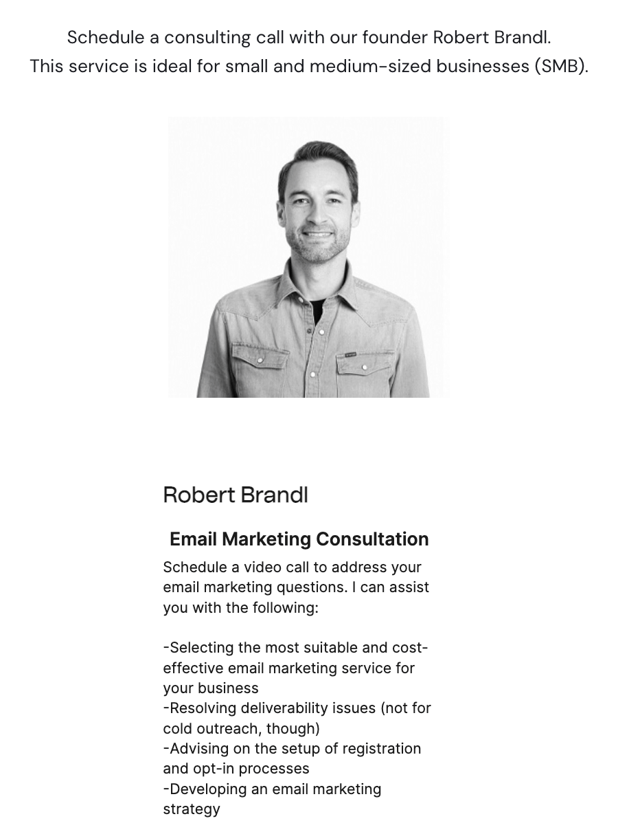 emailtooltester consulting calls