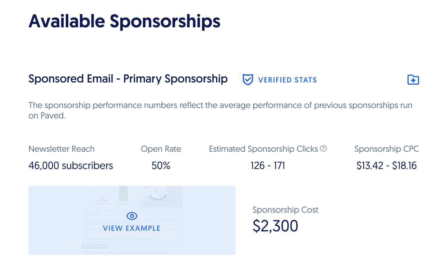 sponsored email paved