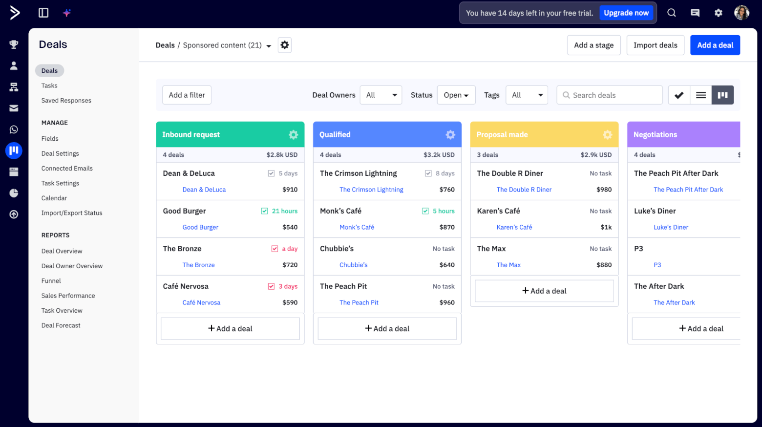 activecampaign deals pipeline