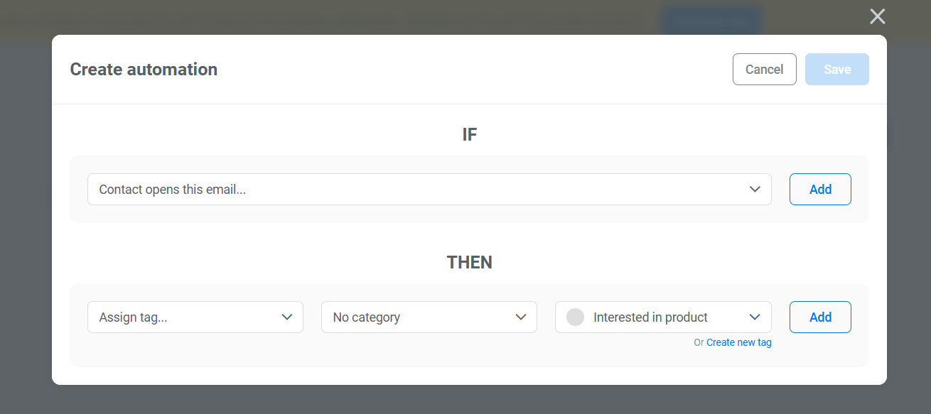 Kartra automation builder.