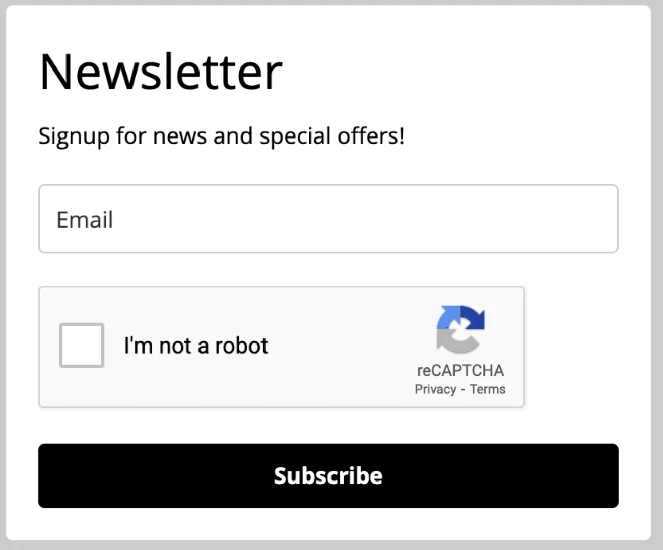 mailerlite captcha form example
