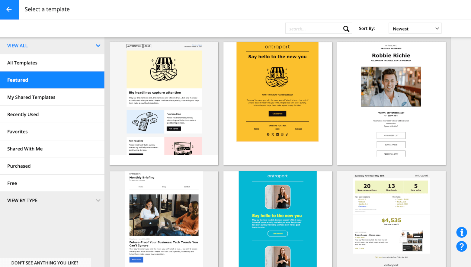 ontraport email templates