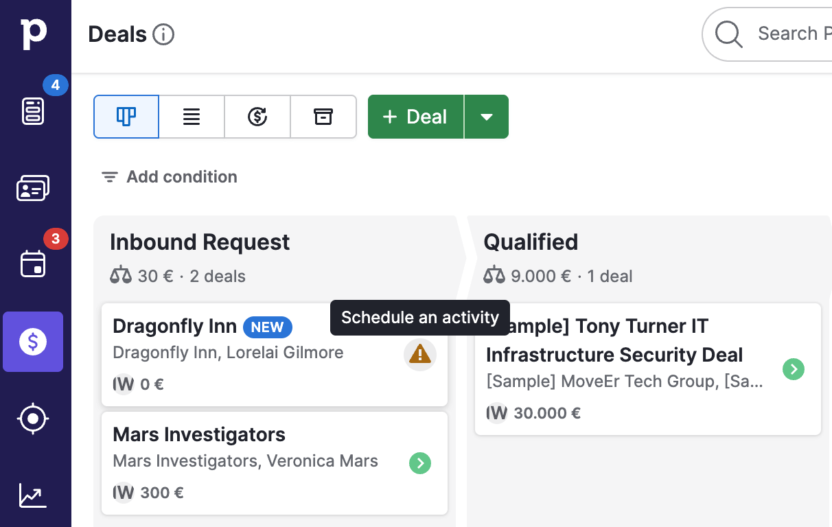 pipedrive activity reminders