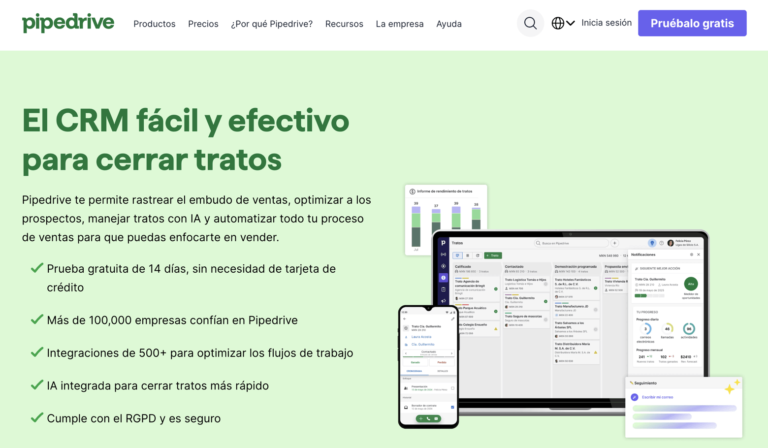 PipeDrive alternativa a HubSpot