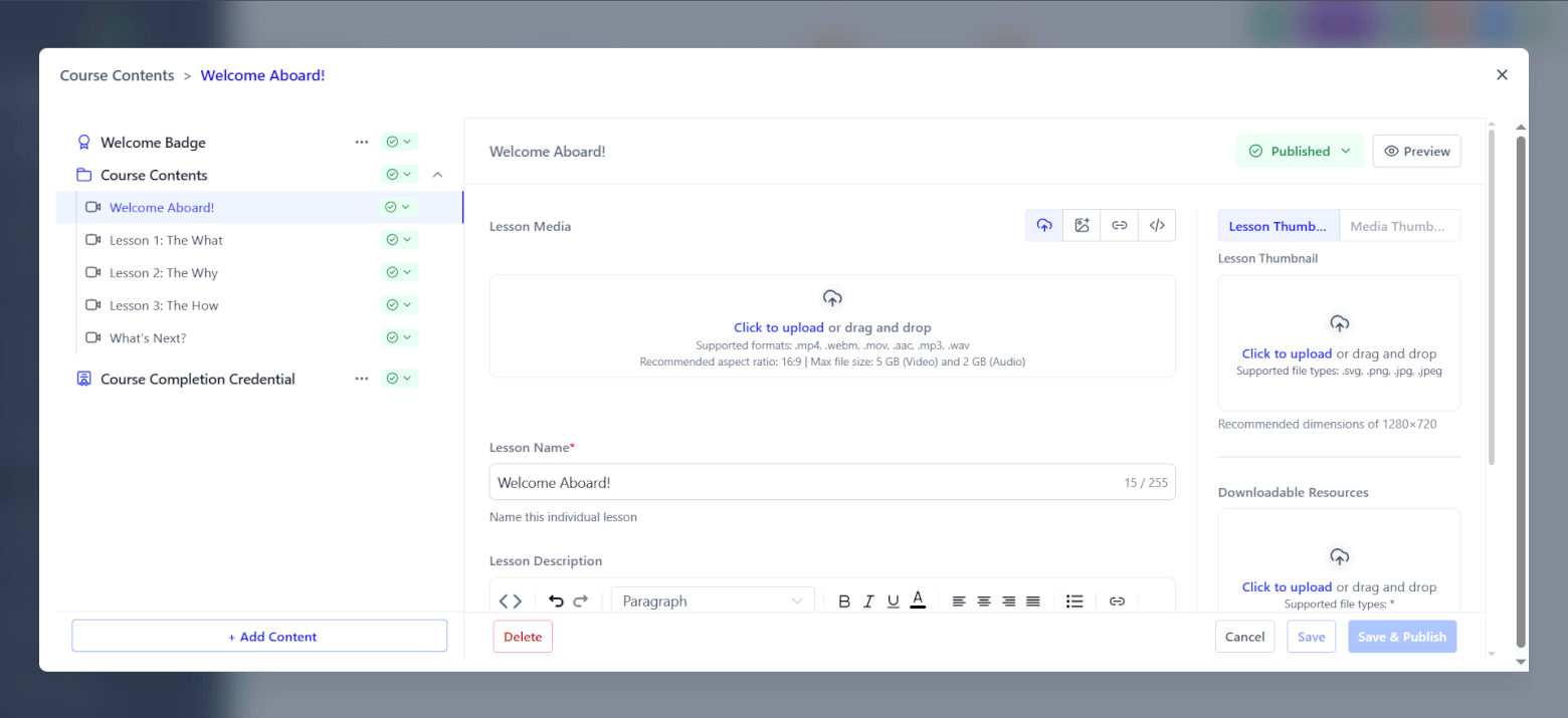 GoHighLevel course builder