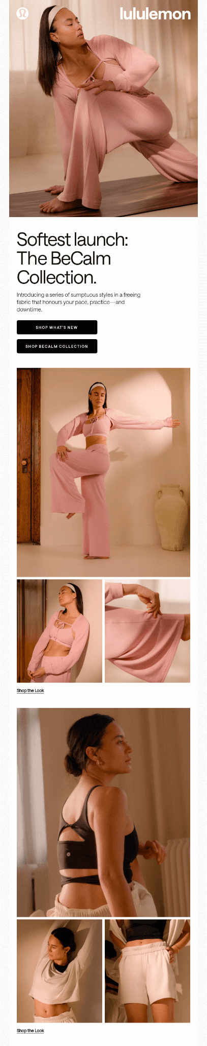 Lululemon product launch email example