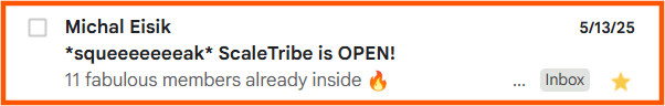 ScaleTribe product launch email subject line