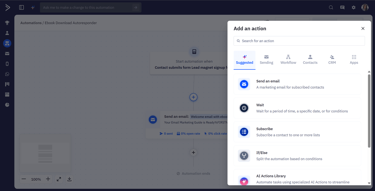 ActiveCampaign automation builder