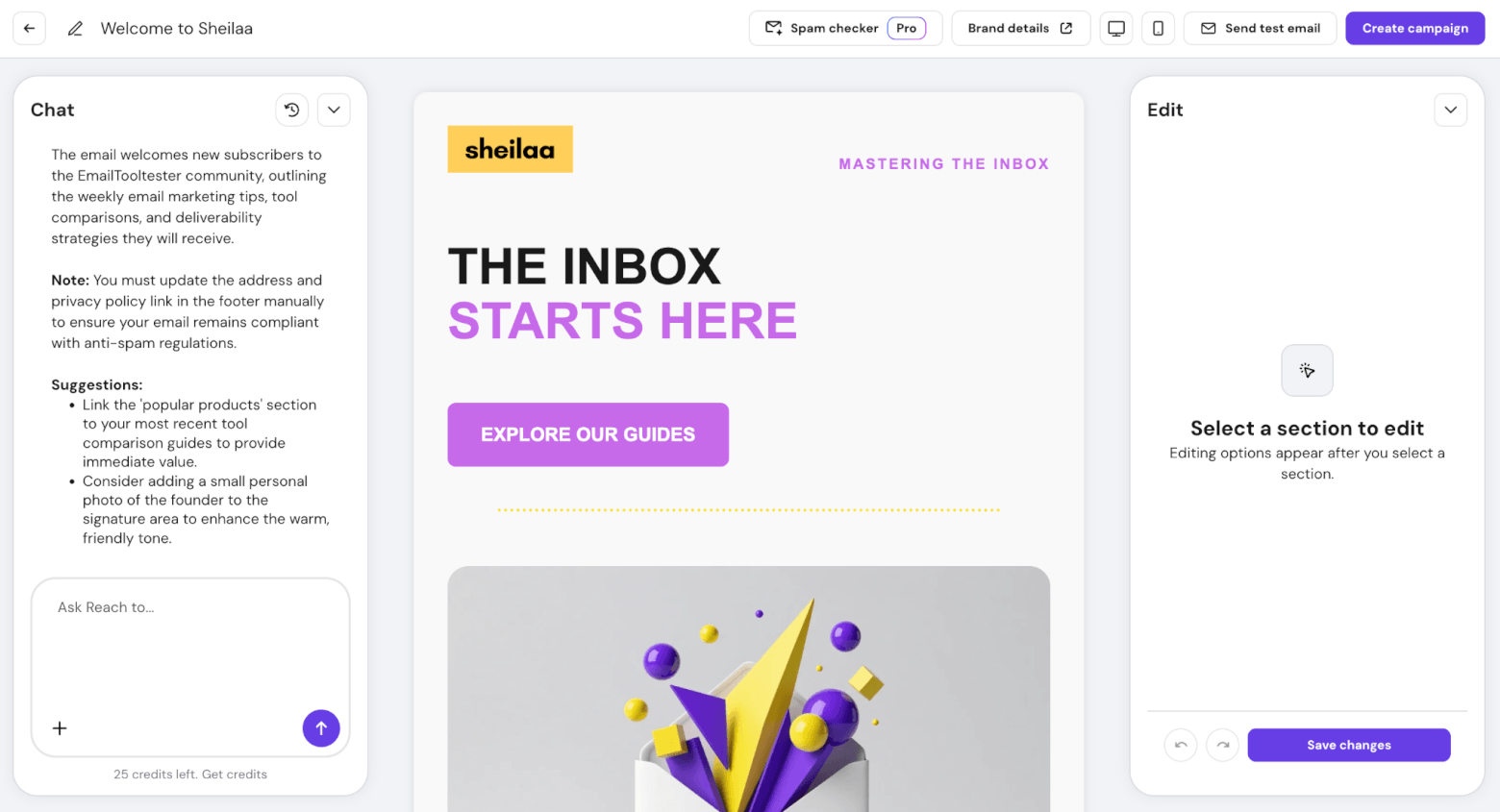 hostinger reach ai generated email