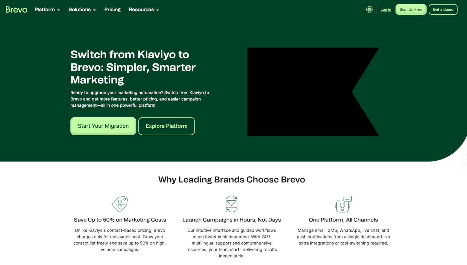 Klaviyo to Brevo migration page
