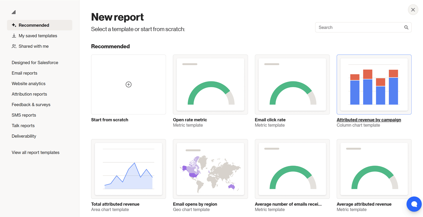 Ortto report builder
