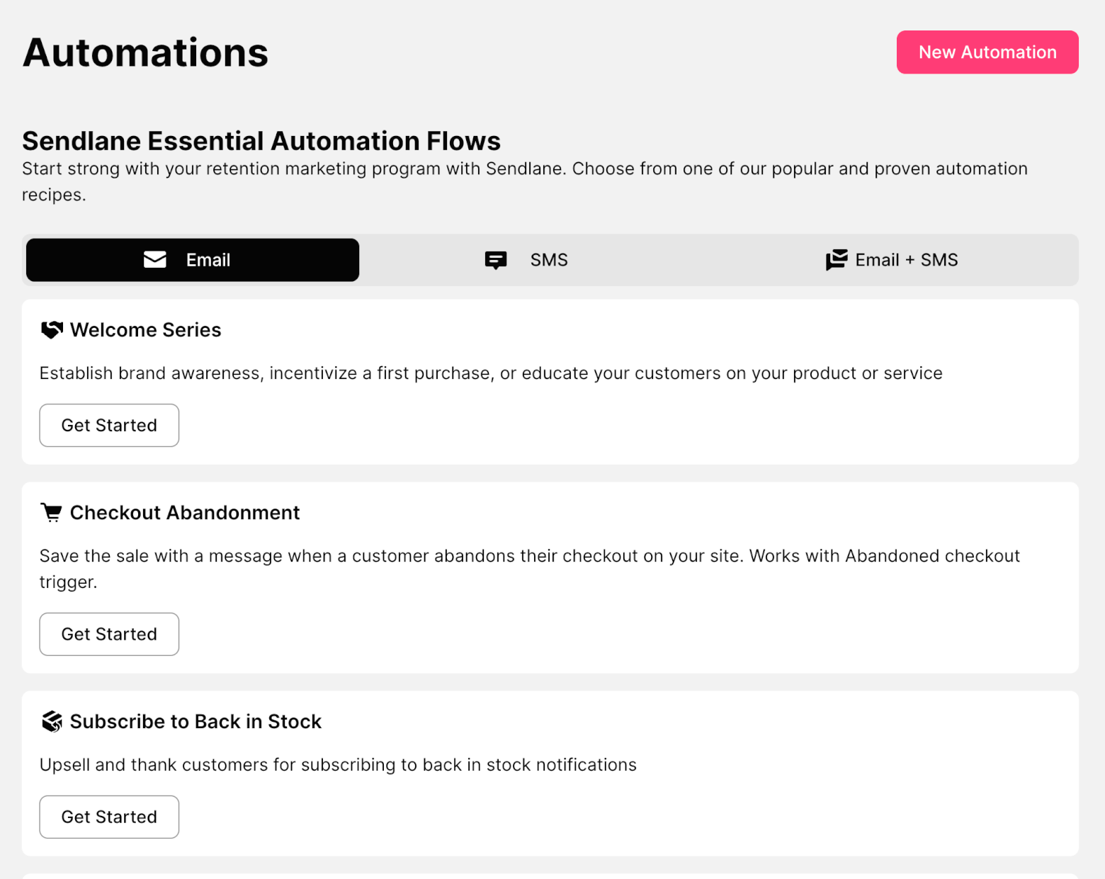 sendlane automation flows