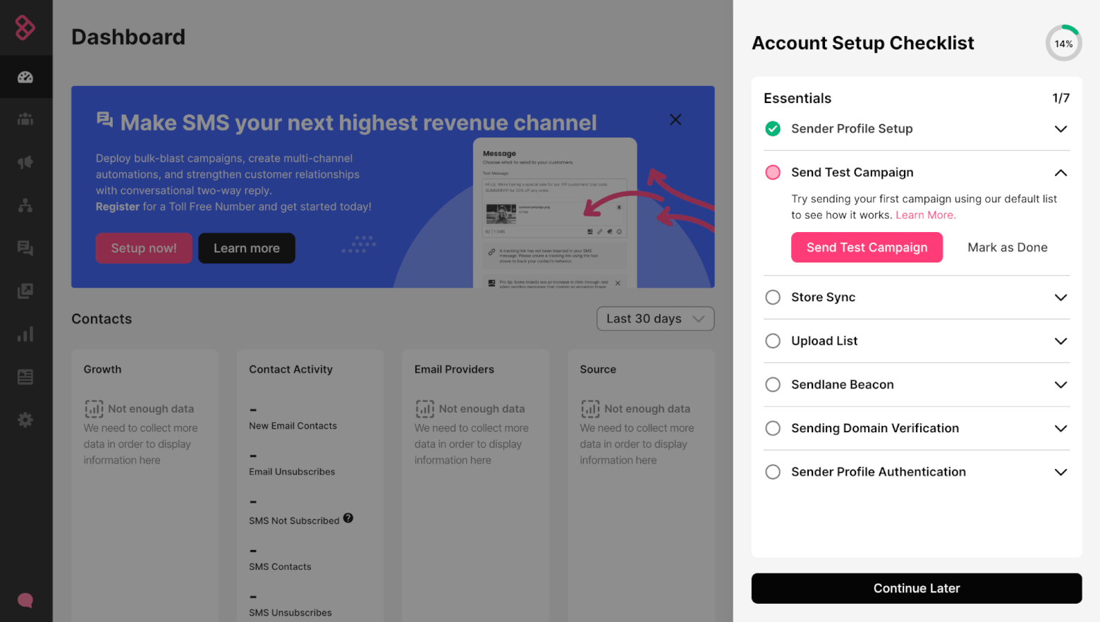 sendlane dashboard