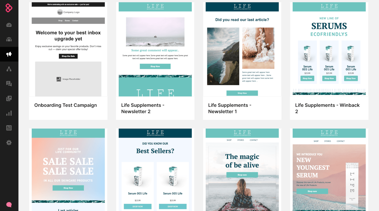 sendlane email templates