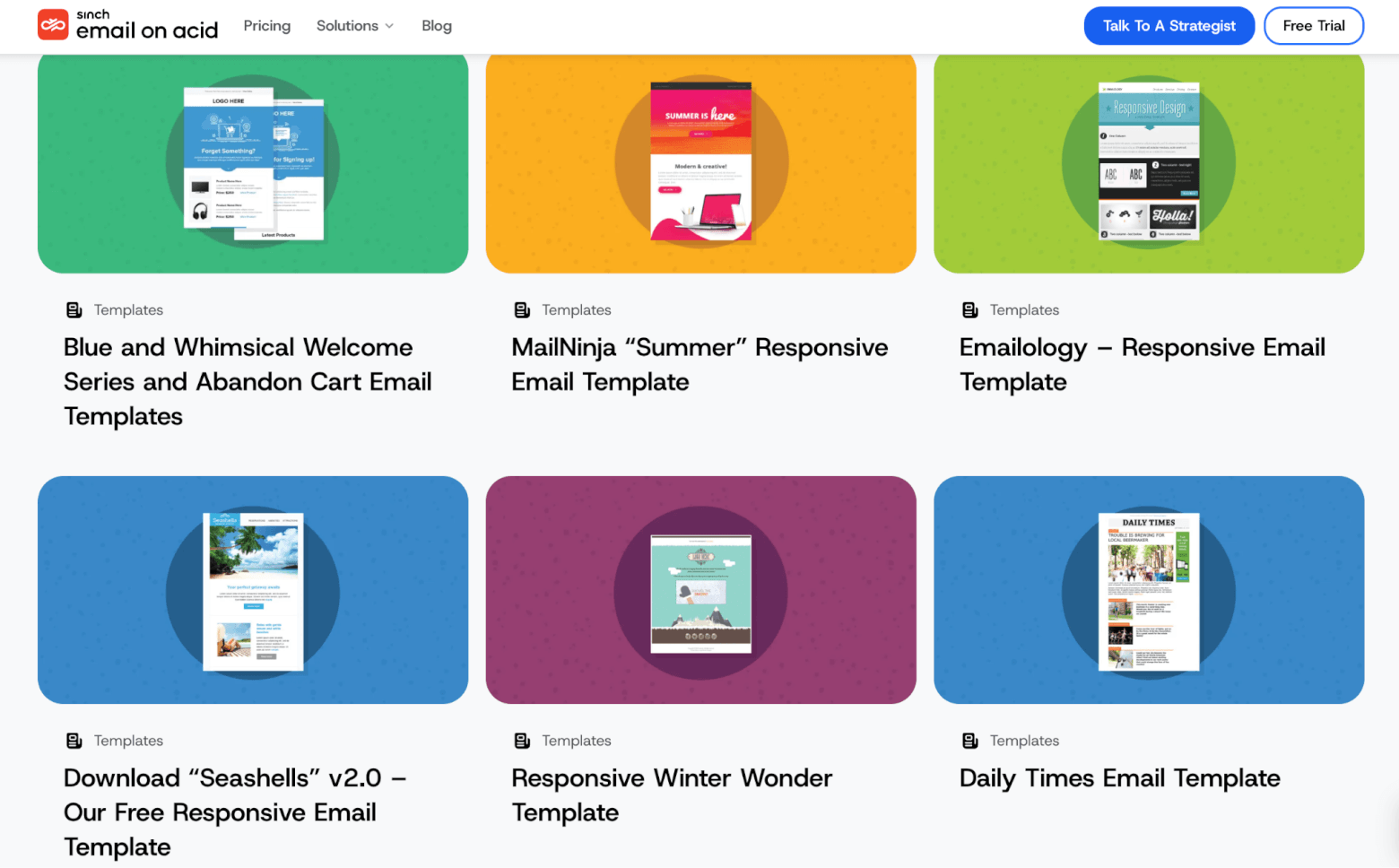 free email templates from Email on Acid