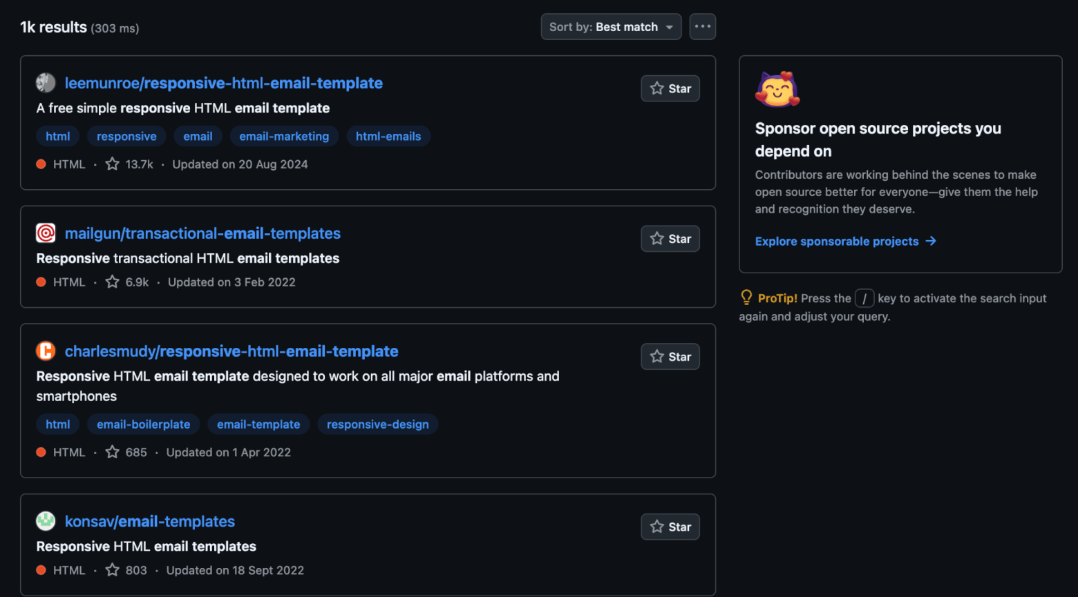 free email templates from GitHub