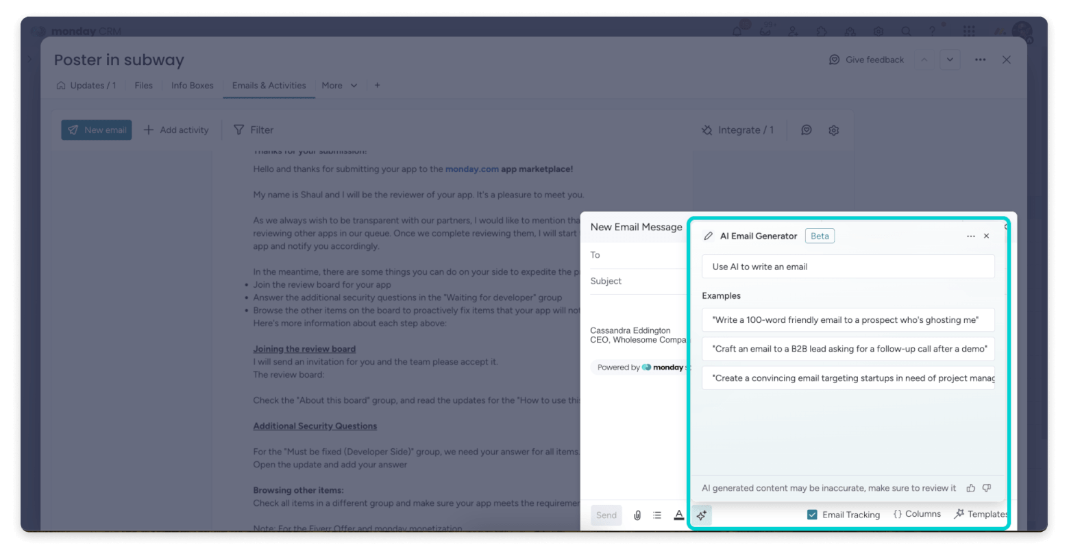 monday ai email composer