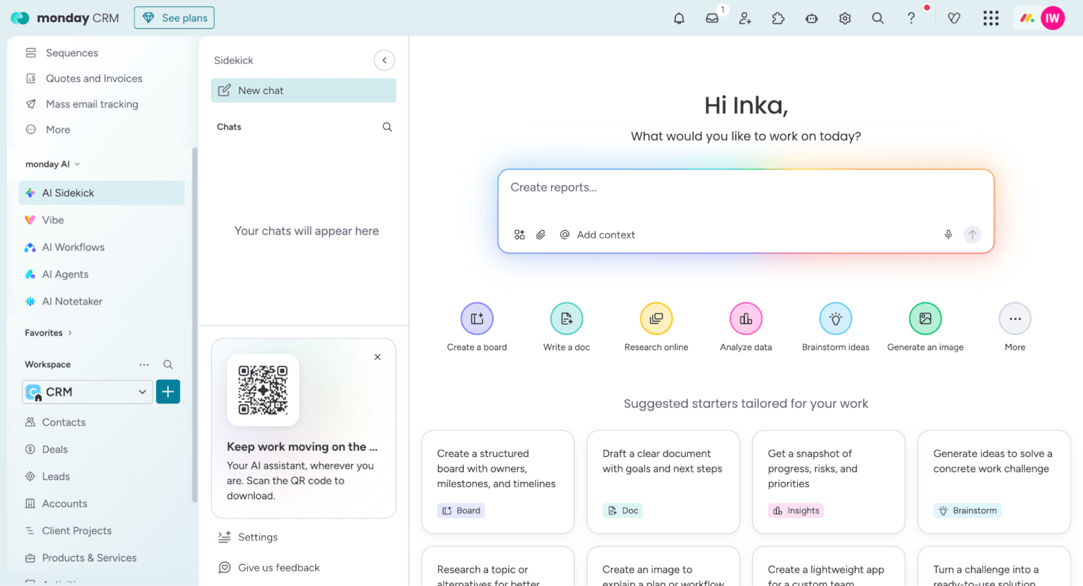 monday crm ai assistant