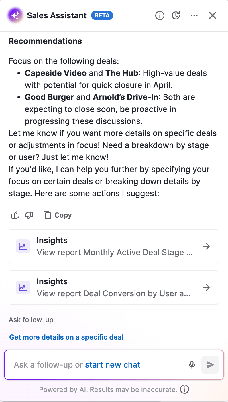pipedrive sales assistant